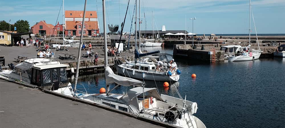 Havnebyen Svaneke på Bornholm