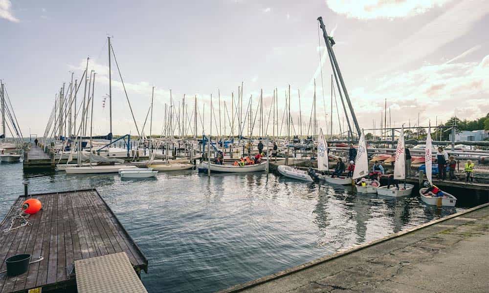 Thurø Sejlklub i bunden af fjorden
