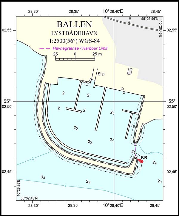 Ballen Lystbådehavn, havneplan