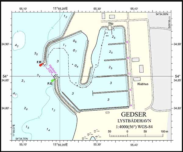 Gedser Lystbådehavn, havneplan