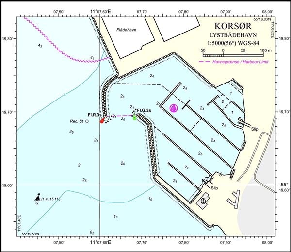 Korsør lystbådehavn, havneplan