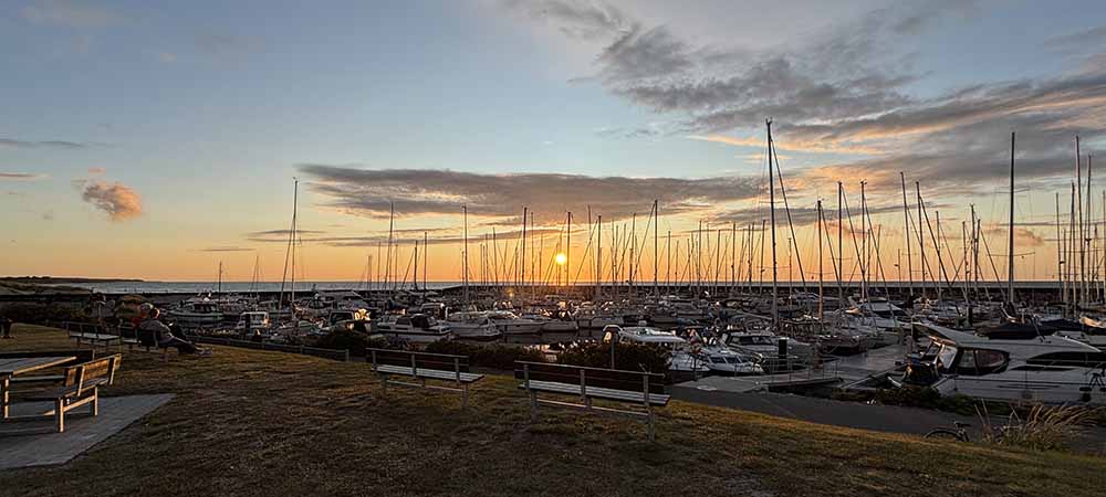 Solnedgang over Østerby Havn