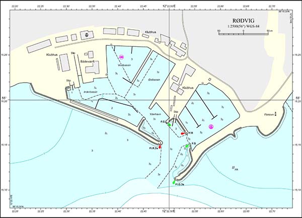 Rødvig lystbådehavn, havneplan
