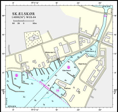 Skælskær Havn, havnekort