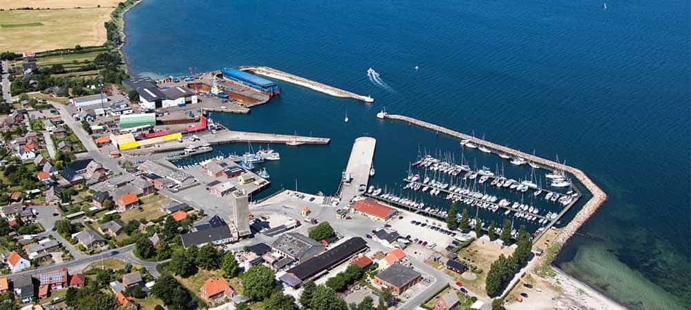 Søby Havn set fra luften