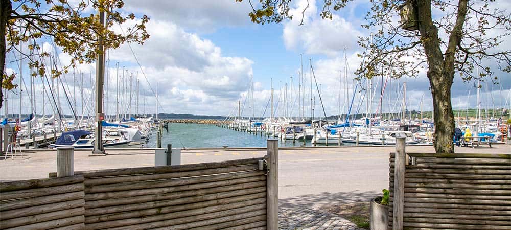 Udsigt over Sønderborg Lystbådehavn Udsigt over Sønderborg Lystbådehavn