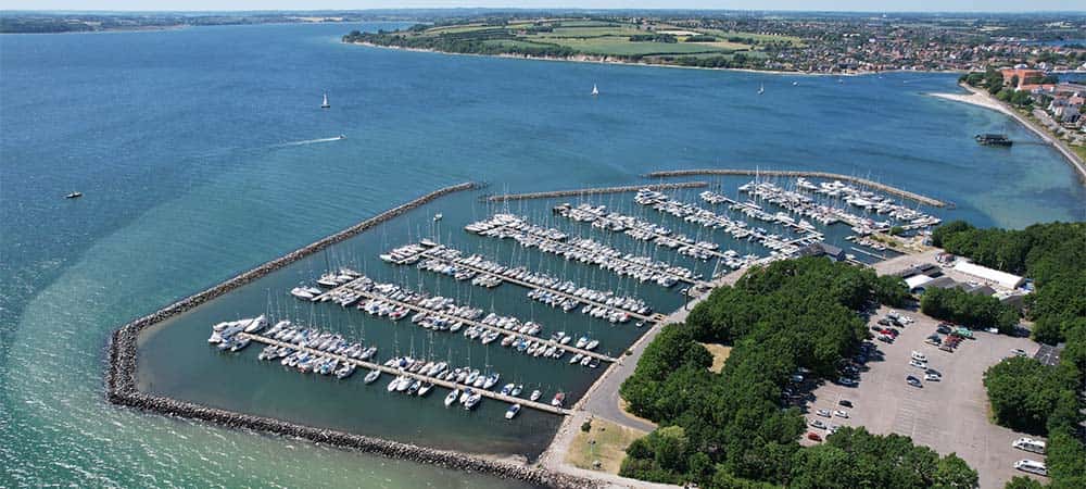 Luftfoto af Sønderborg Lystbådehavn Luftfoto af Sønderborg Lystbådehavn