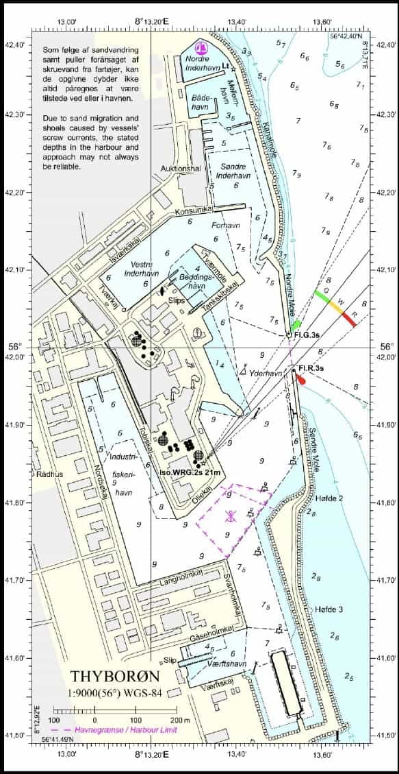 Thyborøn Lystbådehavn, havneplan